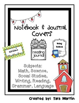 Preview of Notebook and Interactive Journal Covers {Math, Science, Grammar & More}