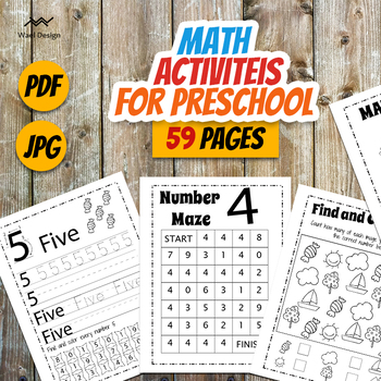 Preview of Trace Numbers Practice Workbook for Pre K, Kindergarten and Kids Ages 3-5
