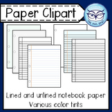 NotebookPaper Clipart: for Personal and Commercial Products