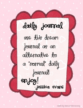 Preview of Notebooking Daily Journal "Last Night I Was..."
