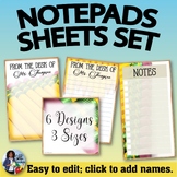 Notepad Sheets Set