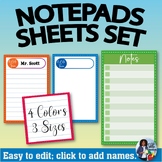Notepad Sheets Set