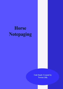 Preview of Horse Notepaging