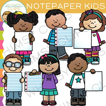 Kids with Paper: Writing Clip Art by Whimsy Clips | TpT