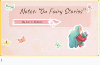 Preview of Notes Bundle: "On Fairy Stories" by J. R. R. Tolkien (4 Files) (EDITABLE)