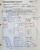 Notes Bundle: Rational Expressions & Equations