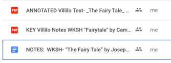 Preview of Notes Bundle: "The Fairy Tale" by Joseph Campbell (4 Files) (EDITABLE)
