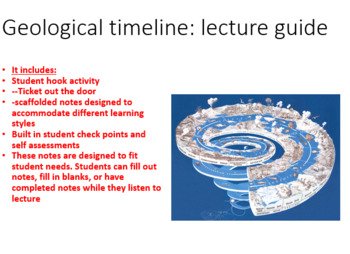 Preview of Zoology Notes: Geological Time line lecture guide