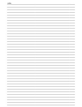 College Ruled Paper Worksheets Teaching Resources Tpt