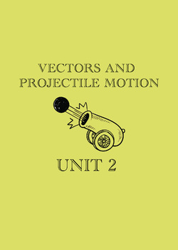 Preview of Notes Pages: Unit 2 - Vectors and Projectile Motion (Blank and Annotated Notes)