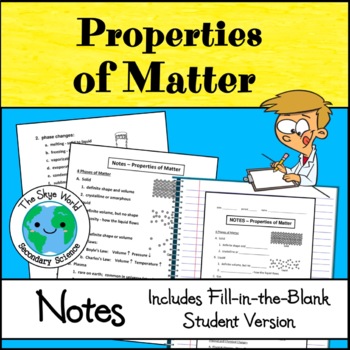 Preview of Notes - Properties of Matter