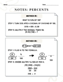 Notes Sheet: Finding Percents