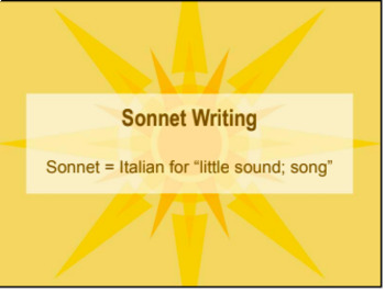 Preview of Notes: Sonnets (EDITABLE)