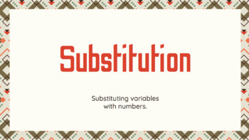 Preview of Notes: Substitution