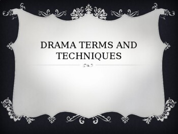 Preview of Notes: Terms- Drama (Romeo and Juliet) (EDITABLE)