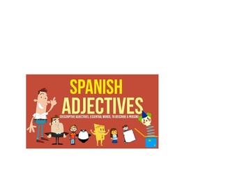 Notes and Beginner's Worksheet for Spanish Adjectives by ProfeDeFoor