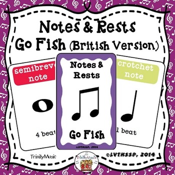 Preview of Notes and Rests (British Version) Go Fish Game