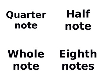 Preview of Notes and Rests Flashcards