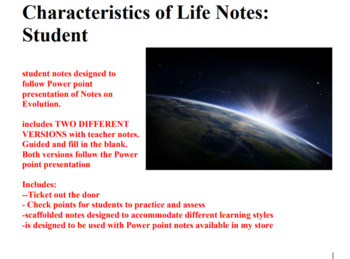 Preview of Notes bundle: Characteristics of Life