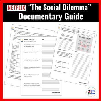 Preview of Notes for Netflix's The Social Dilemma for the avid learner l College Readiness