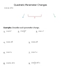 Notes for Quadratic Parameter Changes