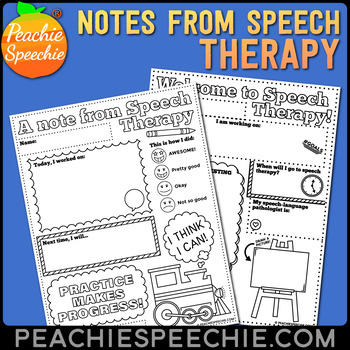 Preview of Notes from Speech Therapy - Keep Parents Informed