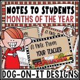 Notes from the Teacher to Students and Families Cards Postcards