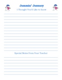 Notes to Parents Monthly Themed Printables