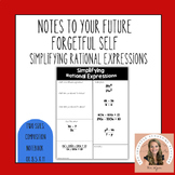 Notes to You Future Forgetful Self Notes- Simplifying Rati