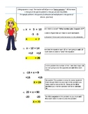 Notes:Solving Single Step Equations - Inverse Operations