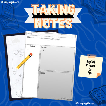 Preview of Note-taking Sheet