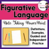Figurative Language Note Taking PowerPoint with Guided & I