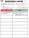 Notetaking and Question Creation Worksheet ( CAN BE USED DAILY!)