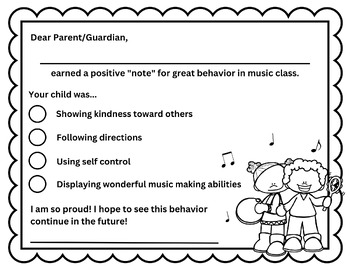 Preview of Noteworthy Behavior Card