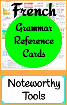 Preview of Noteworthy - French Language Grammar Reference Cards (printable)