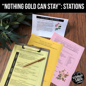 Preview of Nothing Gold Can Stay: 2-Day Reading Stations & Quiz (The Outsiders)