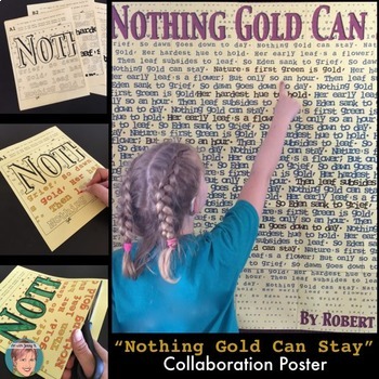 Preview of Robert Frost Nothing Gold Can Stay Poster | Great National Poetry Month Activity