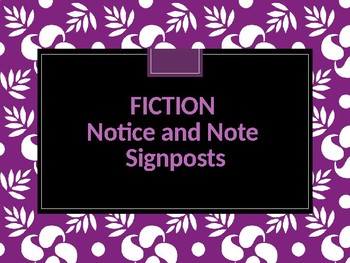 Preview of Notice & Note Fiction Powerpoint