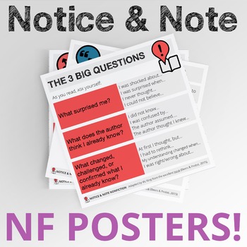 Preview of Notice & Note Nonfiction Posters