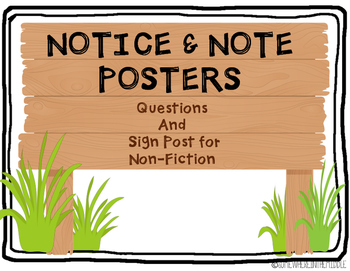 Preview of Notice & Note Posters for NonFiction