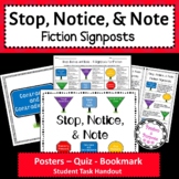 Notice and Note Signs for Fiction -Text Evidence Organizer
