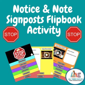 Preview of Notice & Note Signpost Flipbook Activity