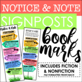 Notice & Note Signposts Bookmarks - Fiction and Nonfiction