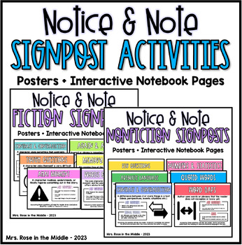 Preview of Notice & Note Signposts: Posters & Notes BUNDLE