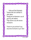Notice and Note (Sign Posts) Bookmarks