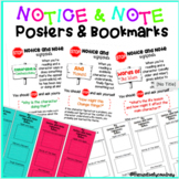 Notice and Note Classroom Posters and Sticky Note Bookmarks