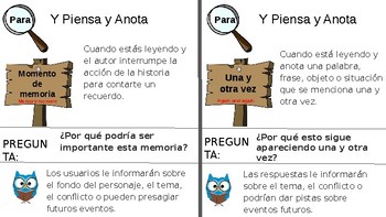 Notice and Note - Fiction SPANISH/ ESL signposts by Miss Dee | TpT
