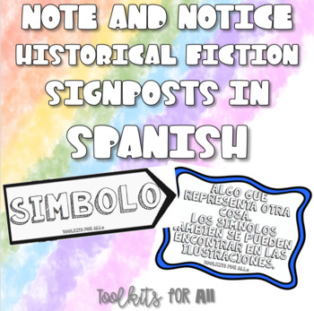 Preview of Notice and Note Historical Fiction in Spanish