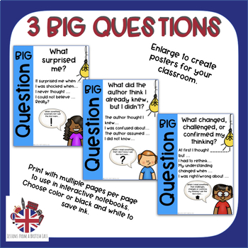 Preview of Notice and Note Nonfiction 3 Big Questions