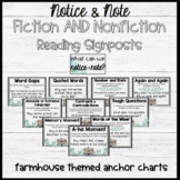 Notice and Note Reading Signposts Anchor Chart BUNDLE Fict